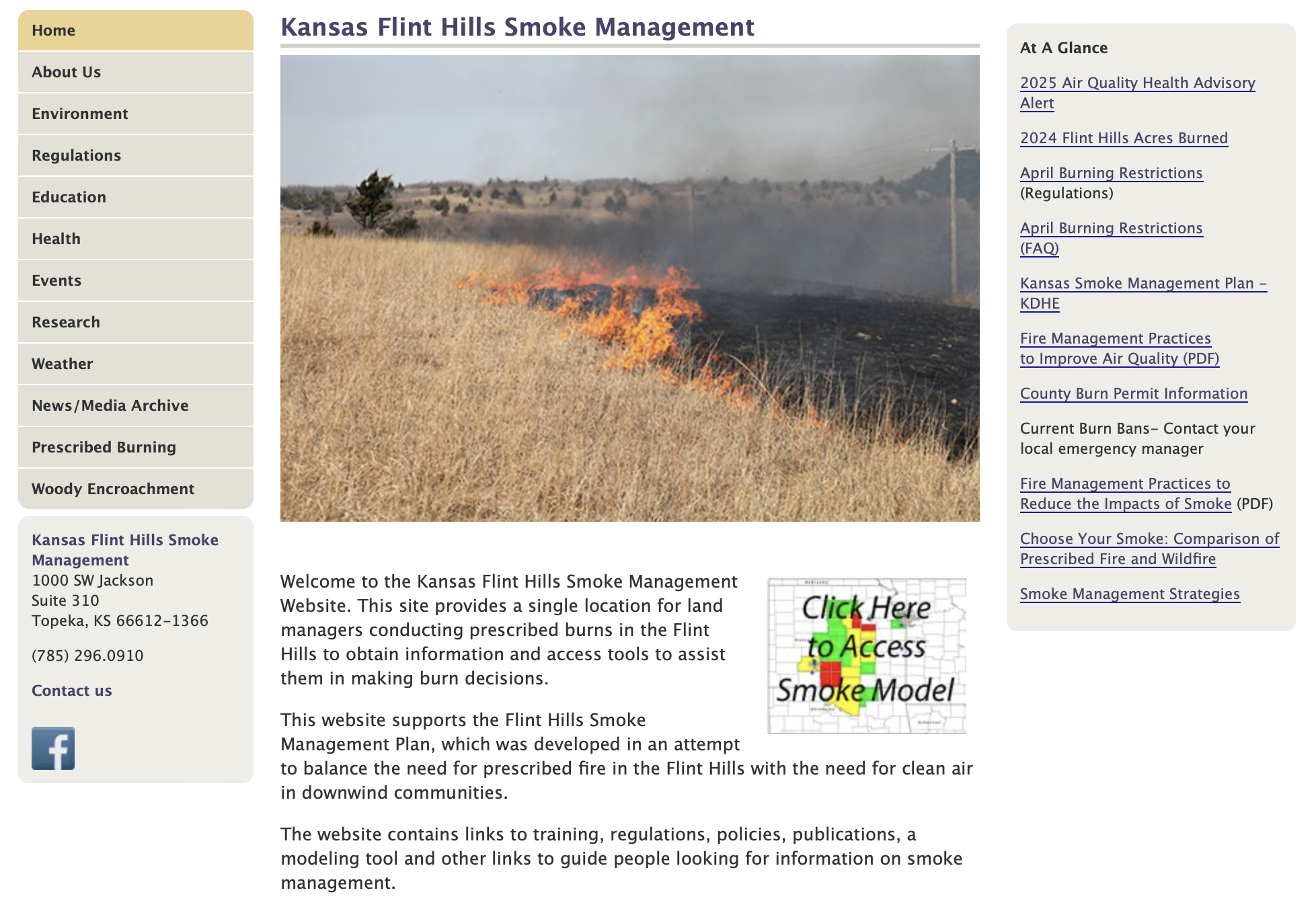 Kansas Flint Hills Smoke Management Plan