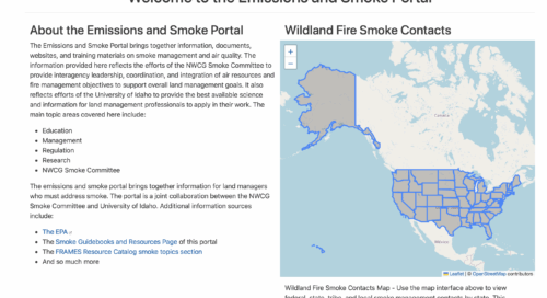 NWCG Smoke and Emissions Portal