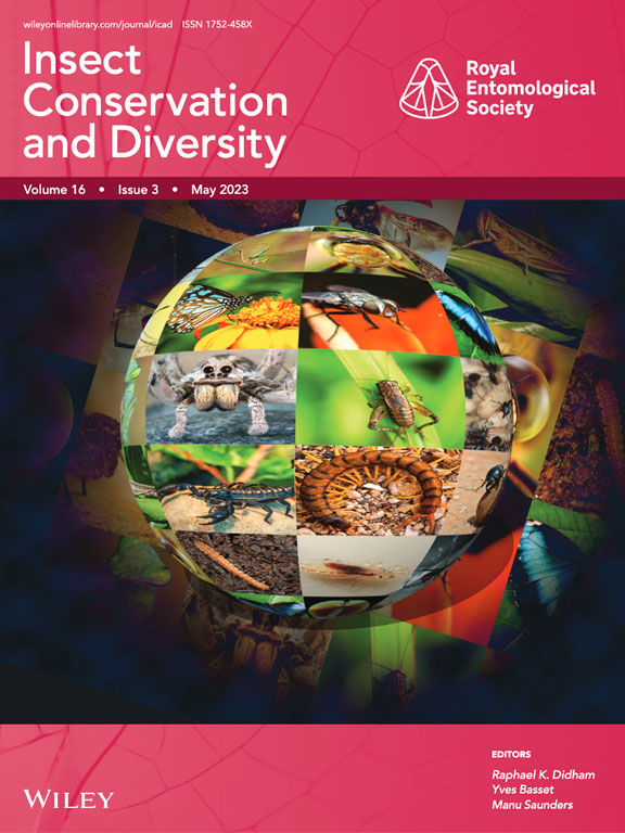 Insect conservation and diversity volume16 issue 3 cover art