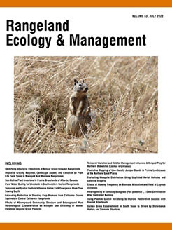 Rangeland Ecology Management volume 83 cover art